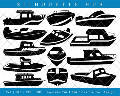 Speed Boat Silhouette Speed Boat SVG Motor Boat Svg Yacht Etsy