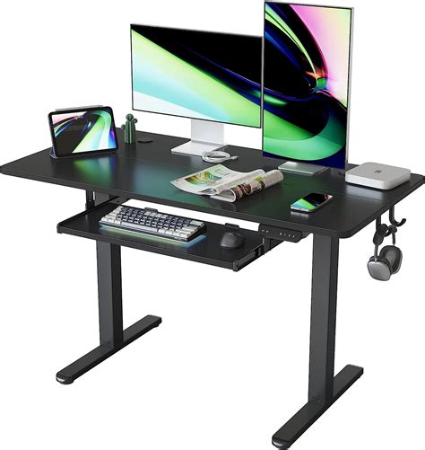 Fezibo Bureau Assis Debout Lectrique Avec Plateau Clavier Cm