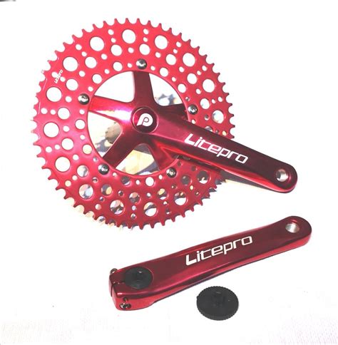 56t Hollow Tech Crankset 130bcd 24mm Spindle Diameter 170mm Arm Length Folding Bike Commuter