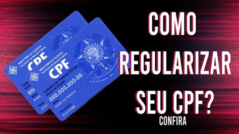 Como Regularizar Cpf YouTube