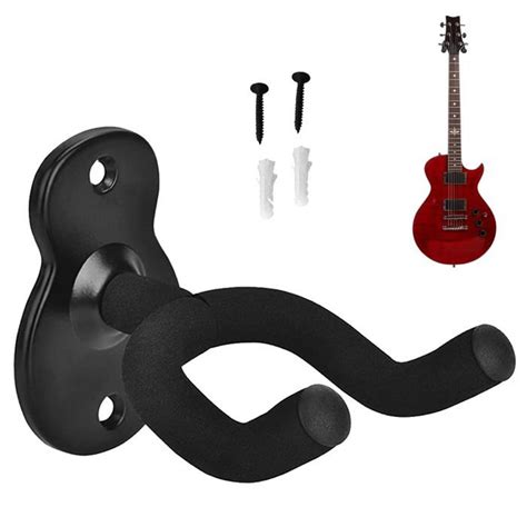 Support Guitare Mural Noir Accroche Mural Stand Guitare Pied Accessoire