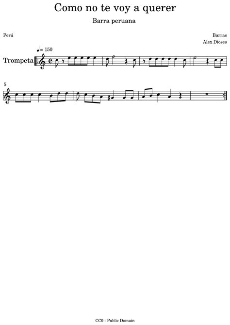 Como No Te Voy A Querer Sheet Music For Trumpet