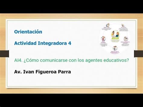 Orientaci N Ai C Mo Comunicarse Con Los Agentes Educativos Youtube