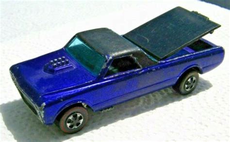 1967 Redline Hot Wheel Custom Fleetside Purple Vintage EL Camino Toy Antique Price Guide