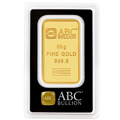 50g Abc Gold Minted Bar 9999 Goldsecure