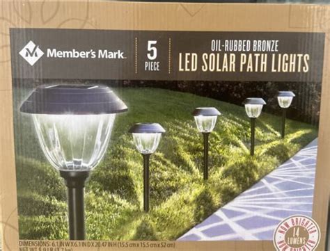 Member S Mark Led Solar Path Lights Oil Rubbed Bronze Lumens Pack