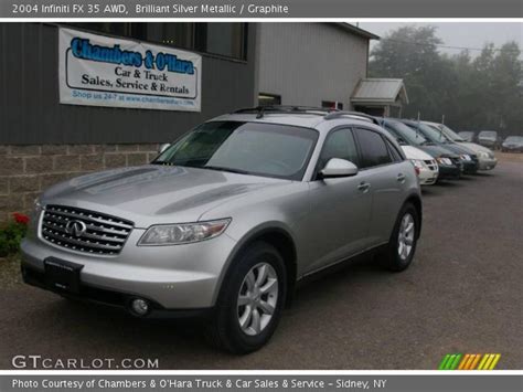 Brilliant Silver Metallic 2004 Infiniti Fx 35 Awd Graphite Interior