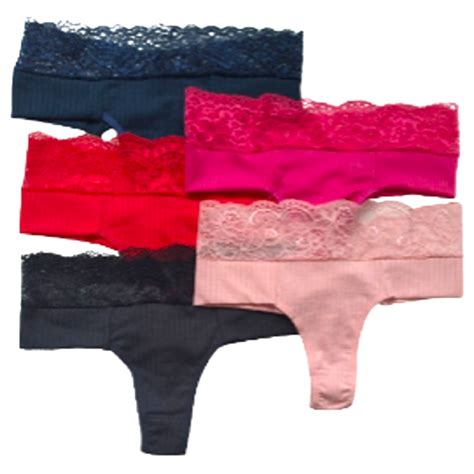 Kit C 5 Tangas Fio Duplo Sensual Calcinhas Canelada Cos Renda Shopee