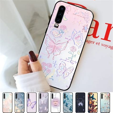 Funda De Tel Fono De Mariposa De Color De Moda Para Huawei P 8 9 10