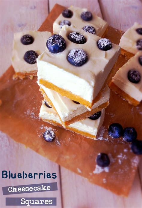 Cheesecake Squares Mascarpone Et Myrtille