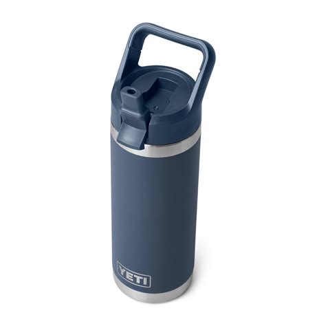 Yeti Rambler 18oz Water Bottle With Color Matched Straw Cap Navy