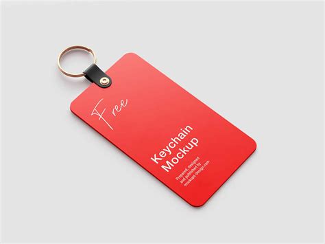 Free Plastic Keychain Mockup Psd