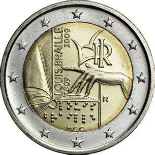 Italian Euro Th Anniversary Of The Birth Of Louis Braille