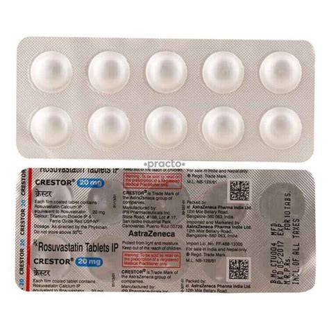 Astrazeneca CRESTOR 20 MG 1 10 Prescription At 265 67 Strip In New