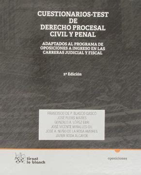 Libro Cuestionarios Test De Derecho Procesal Civil Y Penal Oposiciones