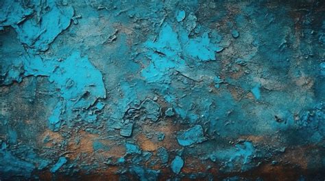 Textured Background Rough Metal Surface In Dark Cyan Shade Rusty Metal