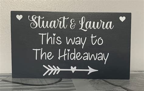 Personalised Love Island Hideaway Plaque Wall Sign Love Sexy Getaway Room Bedroom Couple Lovers