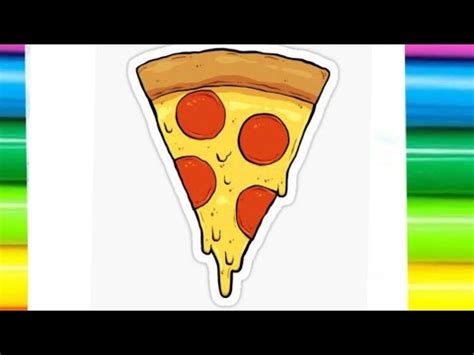 Pizza Drawing Painting And Colouring For Beginners Step By Step Drawing