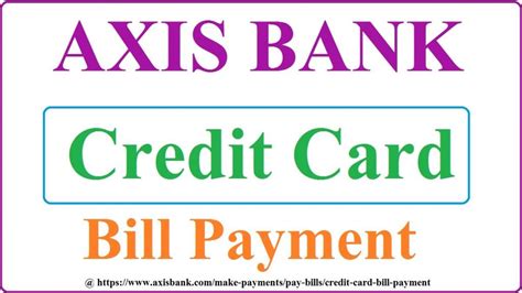 Axis Bank Credit Card Payment 2024 Bill Payment Online