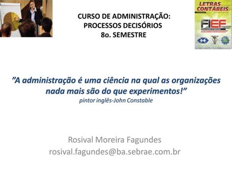 Administração Aulas 1 E 2 De Processos Decisorios Ppt