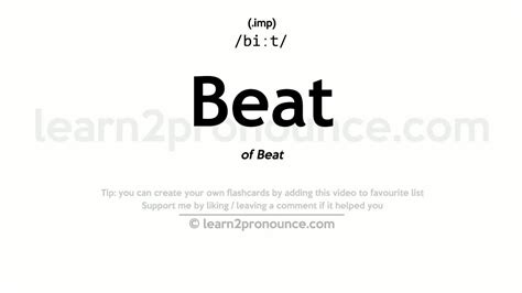 Pronunciation Of Beat Definition Of Beat Youtube