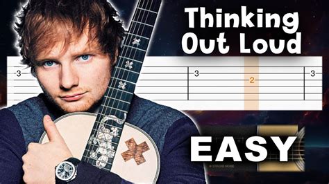 Ed Sheeran Thinking Out Loud Easy Guitar Tutorial Tab Youtube