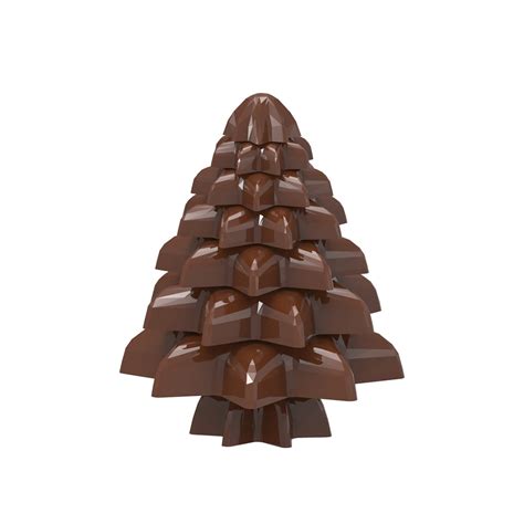 Chocolate World CW12071 Polycarbonate Christmas Tree Stars Chocolat...