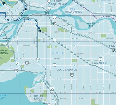 Surrey Area Road Map