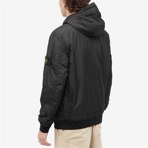 Stone Island Crinkle Reps Hooded Jacket Black END GB