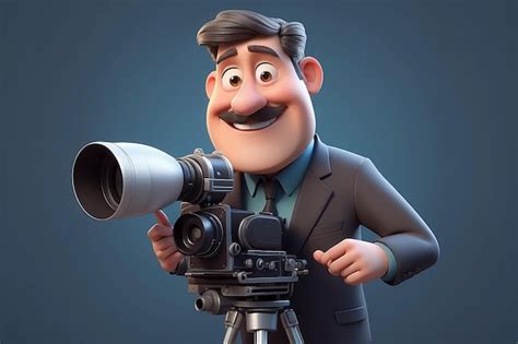 Premium Photo | Film Director Cartoon Character Illustration