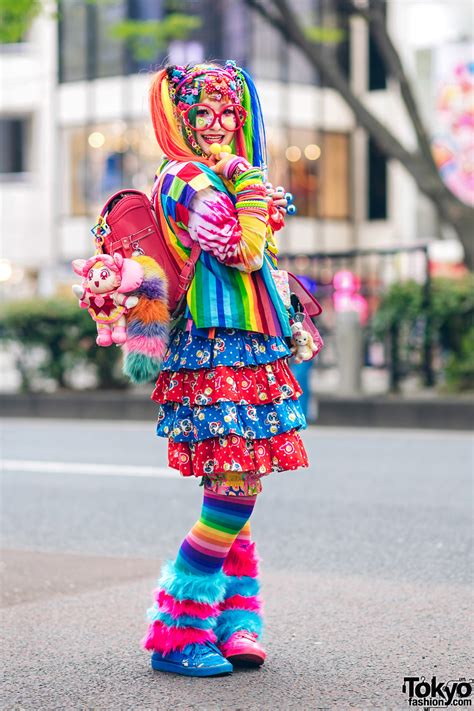 Rainbow Decora Style In Harajuku W Handmade Clothing Tiered Skirt