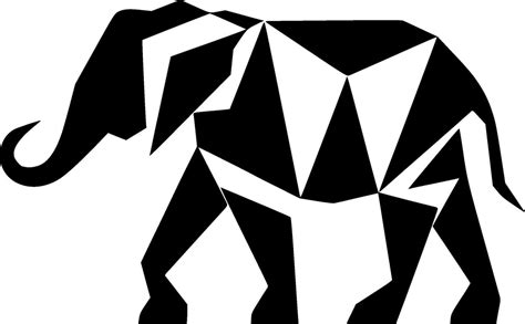 Elefante Minimalista Y Plano Logo Ilustraci N Vector En