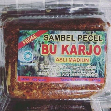 Jual Bumbu Pecel Sambel Pecel Asli Madiun Cap Bu Karjo Di Seller