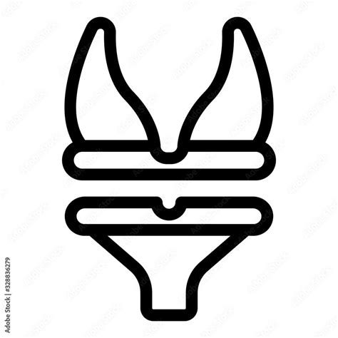Lingerie Swimsuit Icon Outline Lingerie Swimsuit Vector Icon For Web Design Isolated On White
