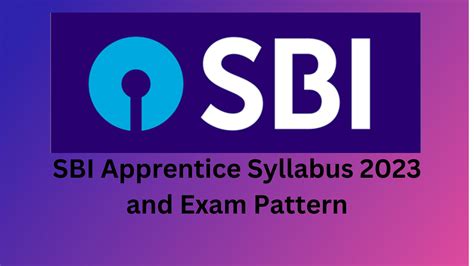 SBI Apprentice Syllabus 2023 And Exam Pattern