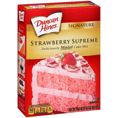 Duncan Hines Moist Deluxe Strawberry Supreme Cake Mix 1825 Oz