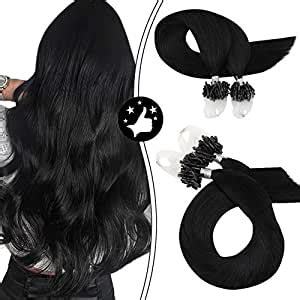 Amazon Moresoo Micro Loop Human Hair Extensions Inch Black Hair