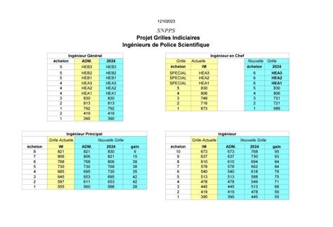 Projet grilles indiciaires Catégorie A SNPPS