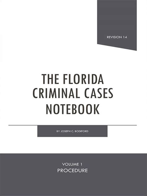 The Florida Criminal Cases Notebook | LexisNexis Store