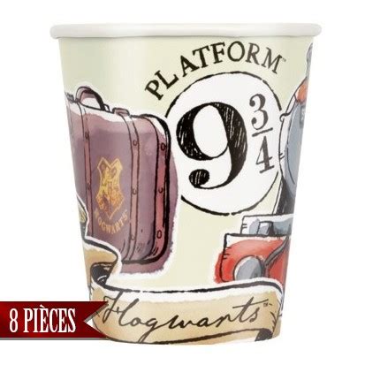 Pack 8 Assiettes En Carton Harry Potter Hogwarts