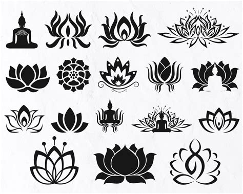 17 Lotus Flower Svg Bundle Lotus Svg Lotus Clipart Lotus Etsy Canada