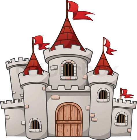 Cute Cartoon Castle Stock Vector Colourbox