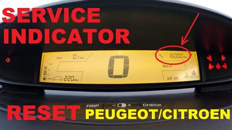 Citroen C4 Service Indicator Reset Youtube