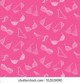Lingerie Seamless Pattern Flat Line Icons Stock Vector Royalty Free