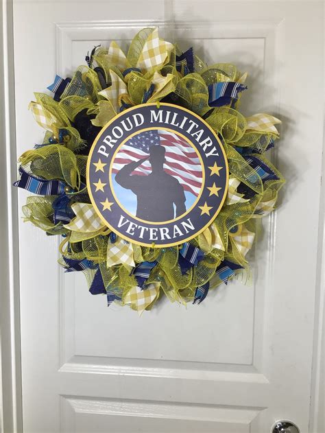 Us Veterans Wreath Proud Military Veteran Wreath Etsy