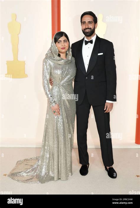 Malala Yousafzai Left And Asser Malik Arrives At The Oscars On Sunday