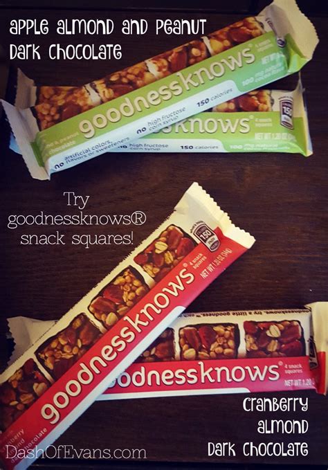 New Tasty Treat Goodnessknows® Snack Squares Dash Of Evans