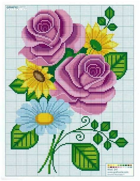 Pin On Punto Cruz Cross Stitch Flowers Cross Stitch Patterns Flowers