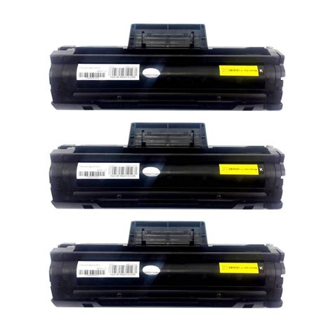 Kit 03 Cartuchos De Toner Compatível Samsung Mlt D101 D101 Ml2165 Ml2165w Scx3405w Chinamate