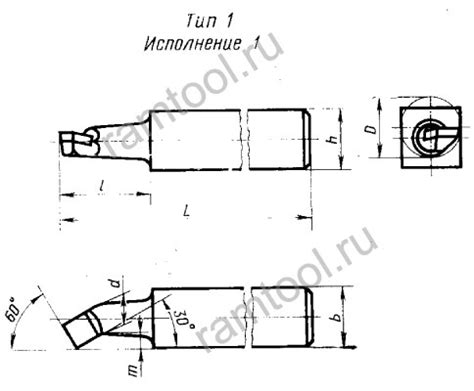 Резец расточной токарный для сквозных отверстий ГОСТ 18882-73 с ...